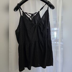 Maurices Black Tie Back Camisole